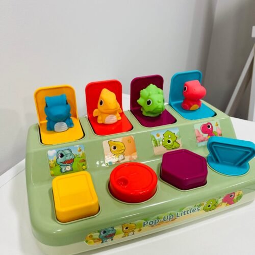 Sesnsoriniai žaislai Dinozaurų žaidimas “Pop Up” LEAN TOYS Sensorinės priemonės