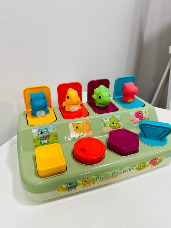 Sesnsoriniai žaislai Dinozaurų žaidimas “Pop Up” LEAN TOYS Sensorinės priemonės
