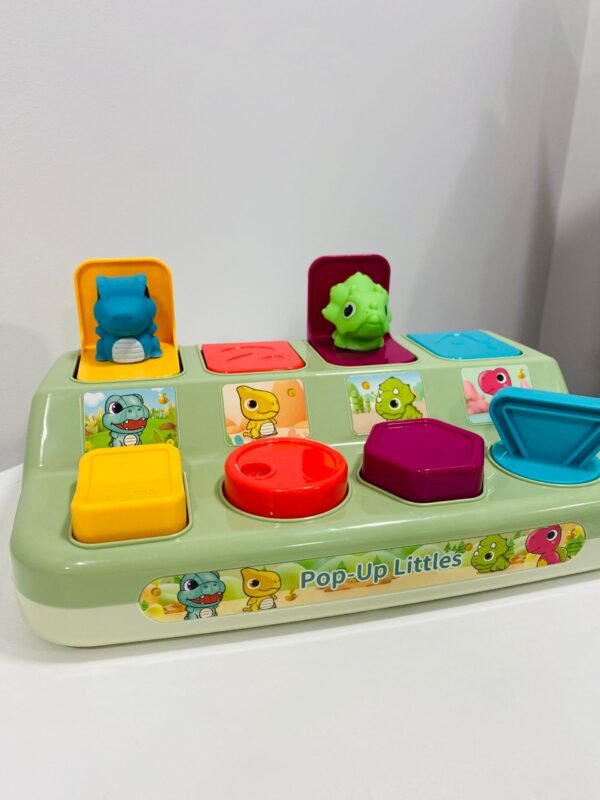 Sesnsoriniai žaislai Dinozaurų žaidimas “Pop Up” LEAN TOYS Sensorinės priemonės