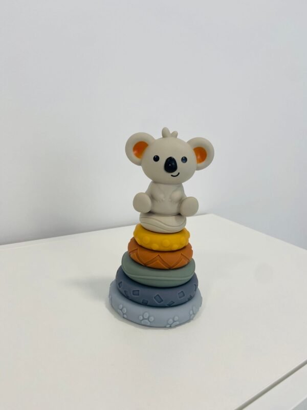 Sensoriniai žaislai Silikoninė piramidė “Koala” LEAN TOYS