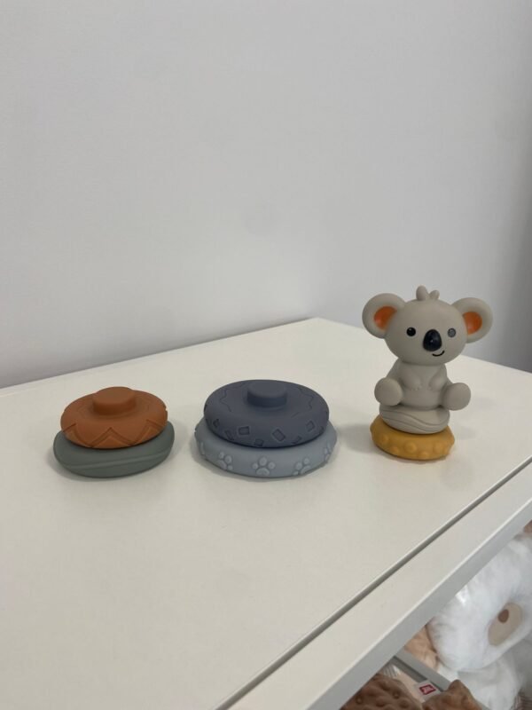 Sensoriniai žaislai Silikoninė piramidė “Koala” LEAN TOYS