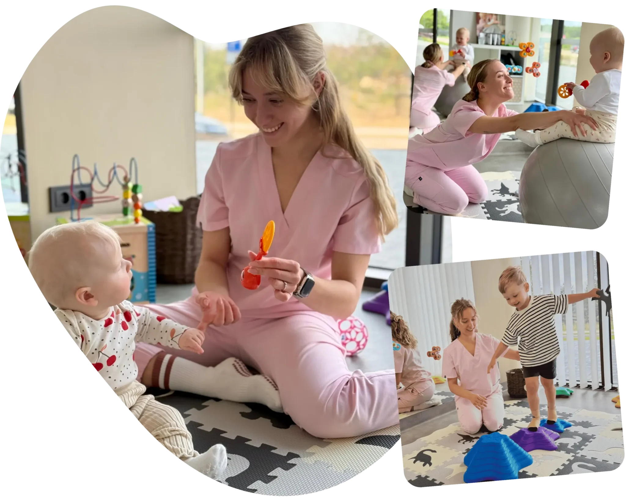BabyTherapy kineziterapijos studija Vilniuje – užsiėmimas su kūdikiu